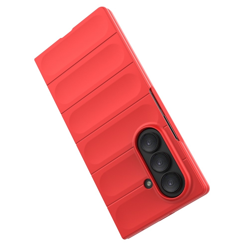 Rugg odolný gélový obal na Samsung Galaxy Z Fold7 5G - červený