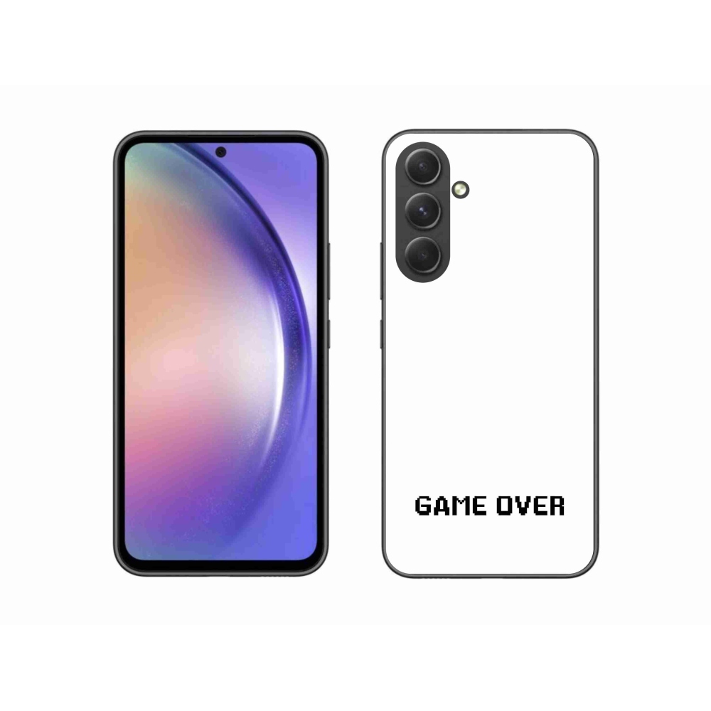 Gélový kryt mmCase na Samsung Galaxy A54 5G - game over biele pozadie