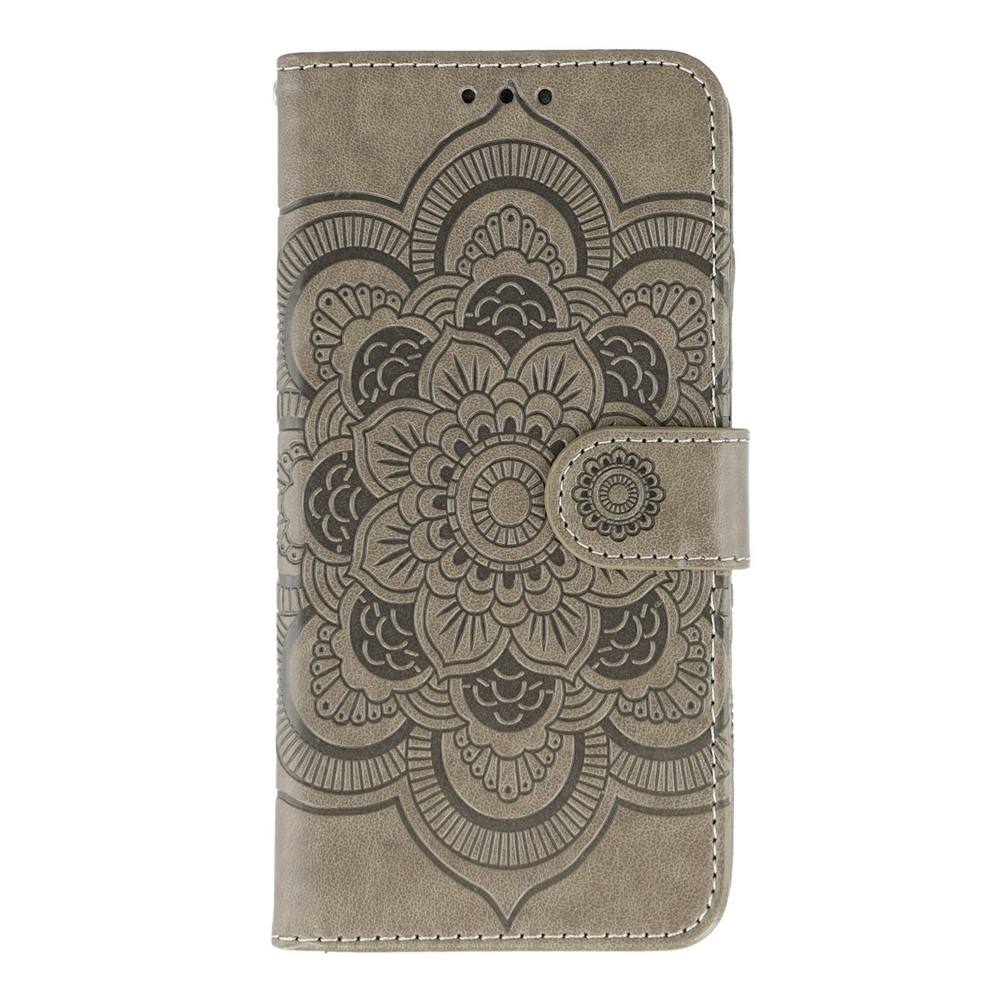 Mandala knižkové púzdro na Xiaomi Redmi 15 5G - šedé
