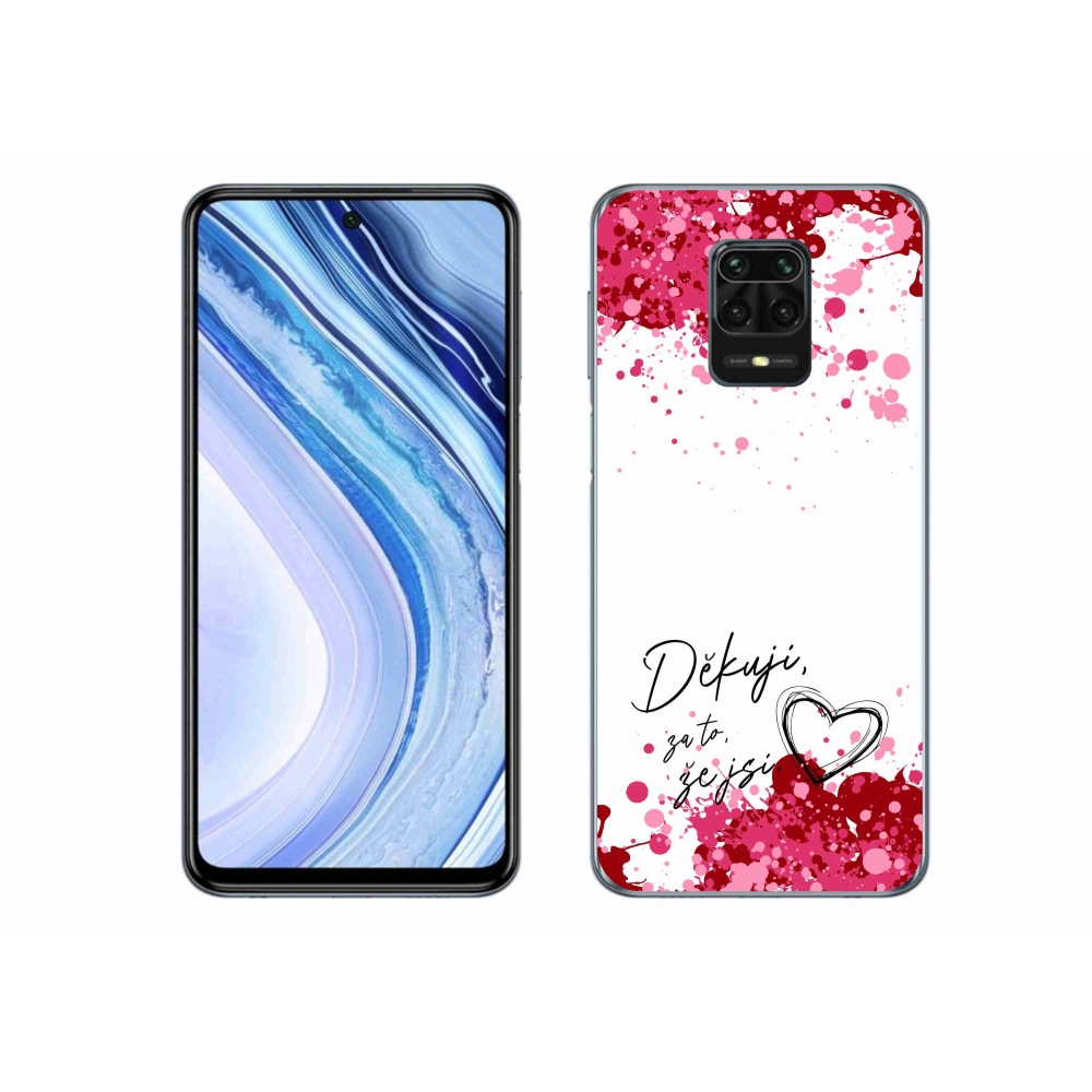 Gélový kryt mmCase na Xiaomi Redmi Note 9S - zamilovaný text 2 biele pozadie