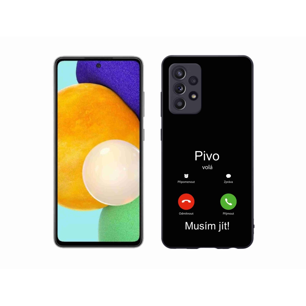 Gélový kryt mmCase na Samsung Galaxy A52s 5G - pivo volá čierne pozadie