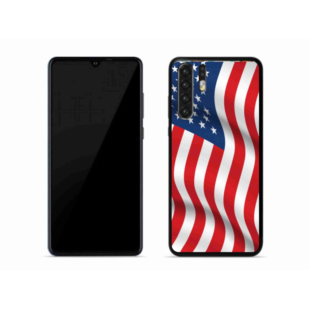 Gélový kryt mmCase na mobil Huawei P30 Pro - USA vlajka