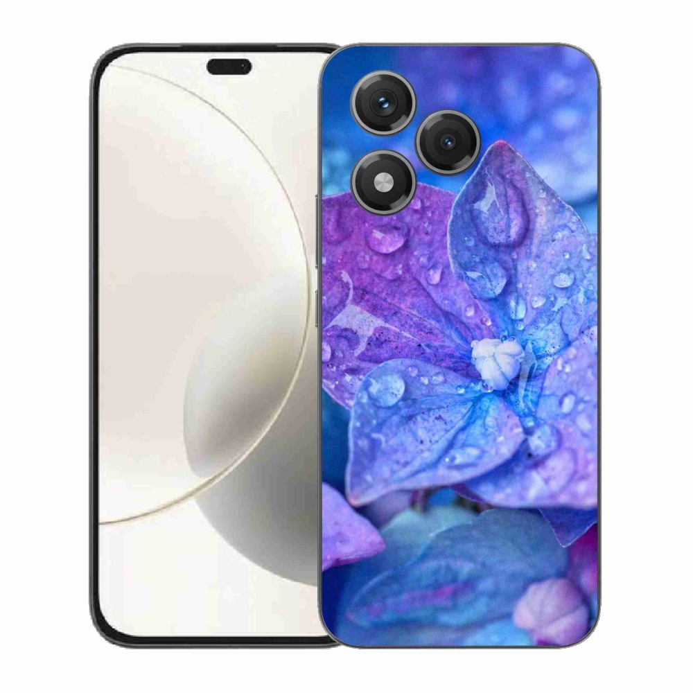 Gélový kryt mmCase na Honor 400 Lite - fialový kvet