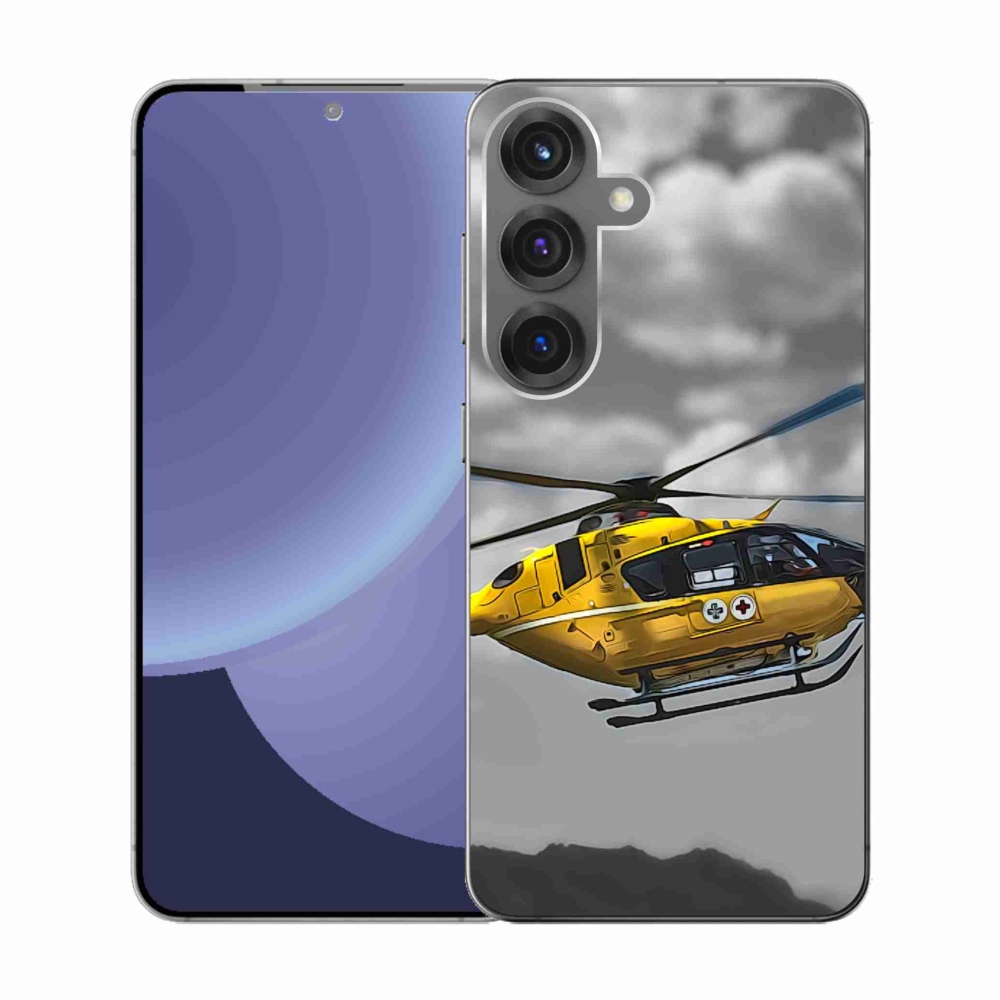 Gélový kryt mmCase na Samsung Galaxy S25 - žltá helikoptéra