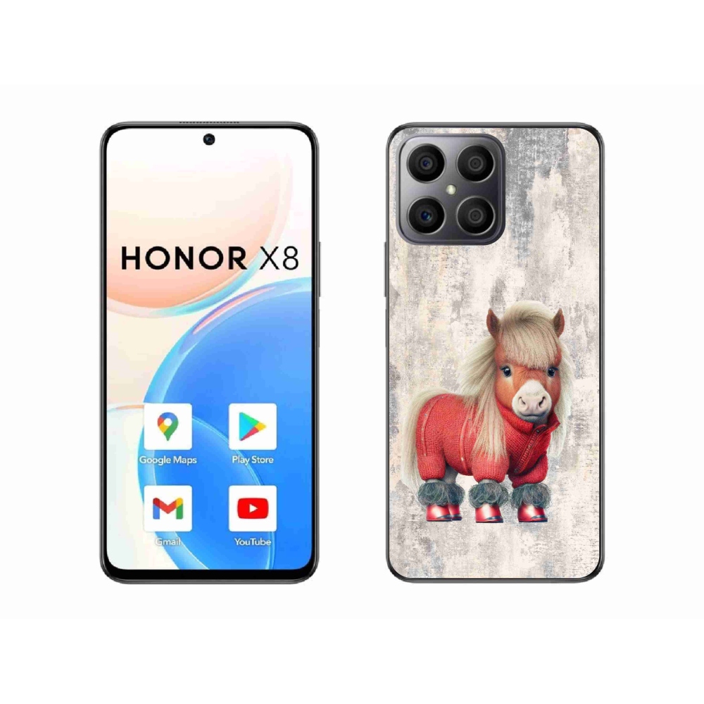 Gélový kryt mmCase na Honor X8 - poník vo svetri