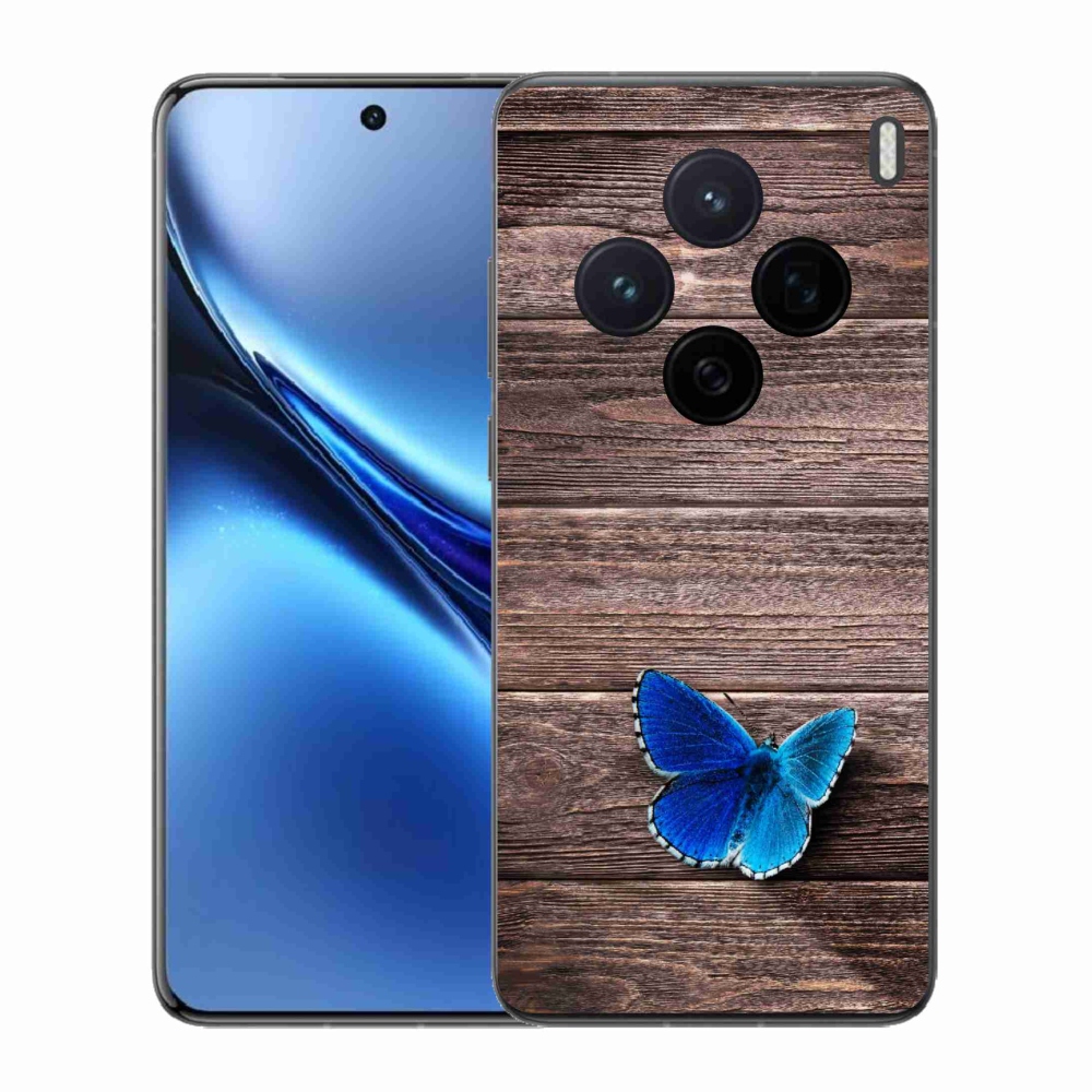 Gélový kryt mmCase na Vivo X200 5G - modrý motýľ 1