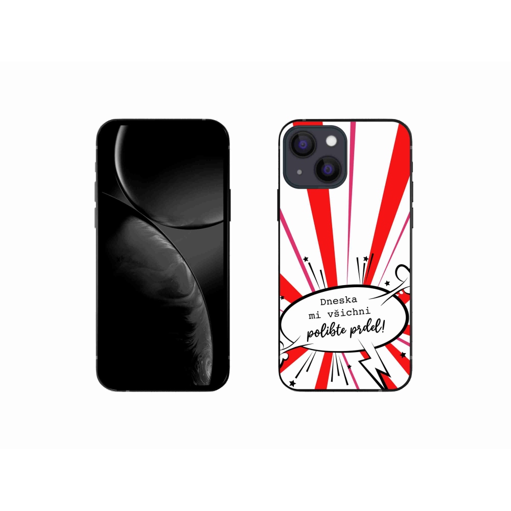 Gélový kryt mmCase na iPhone 13 mini 5.4 - vtipný text 15 biele pozadie