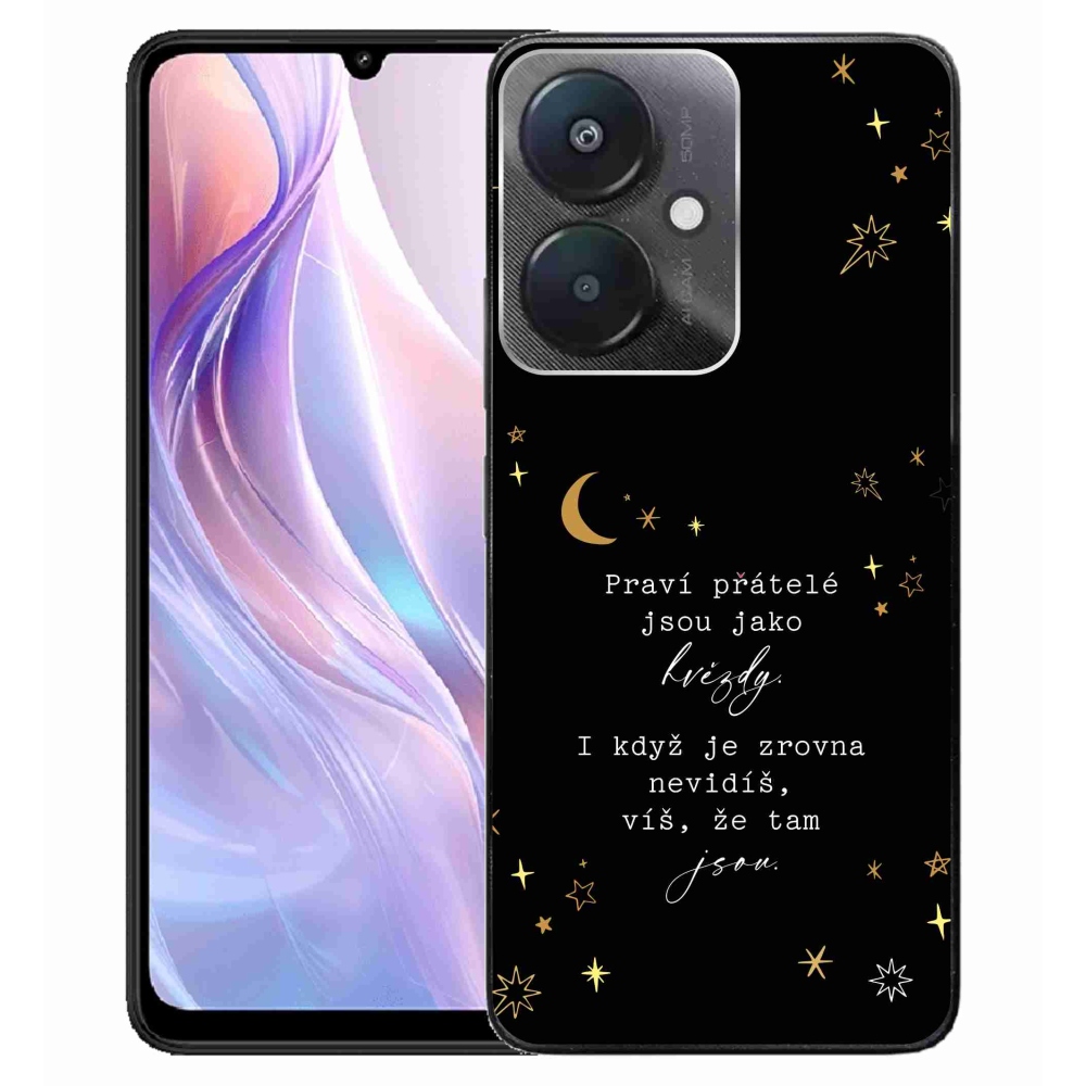 Gélový kryt mmCase na Xiaomi Redmi 13C 5G - citát 6 čierne pozadie