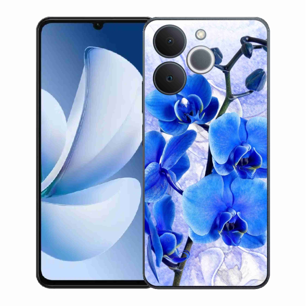 Gélový kryt mmCase na Realme Note 70T - modré kvety