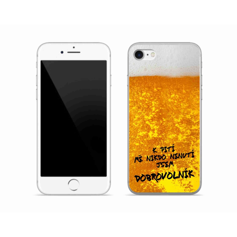 Gélový kryt mmCase na iPhone SE (2022) - pivný motív 4