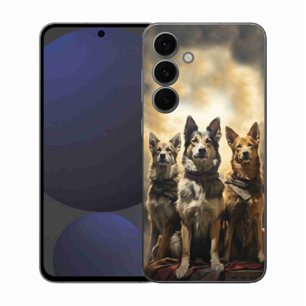 Gélový kryt mmCase na Samsung Galaxy S25 FE - tri psy