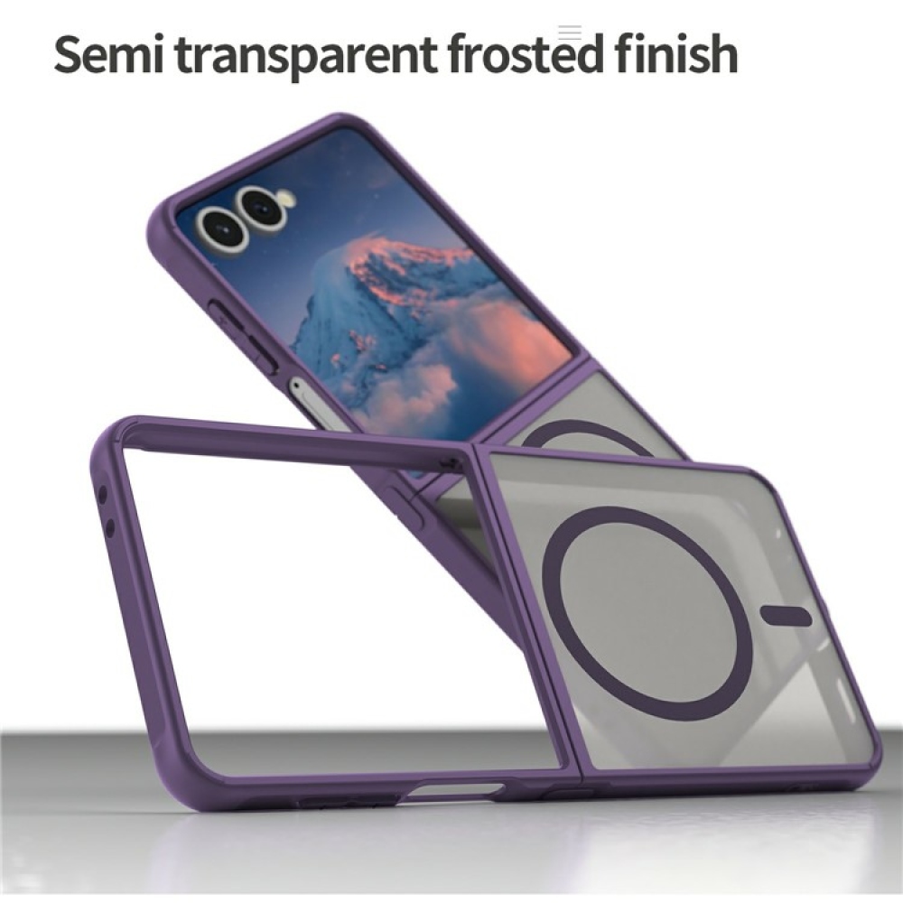 Case matný gélový obal s MagSafe na Samsung Galaxy Z Flip7 5G - fialový