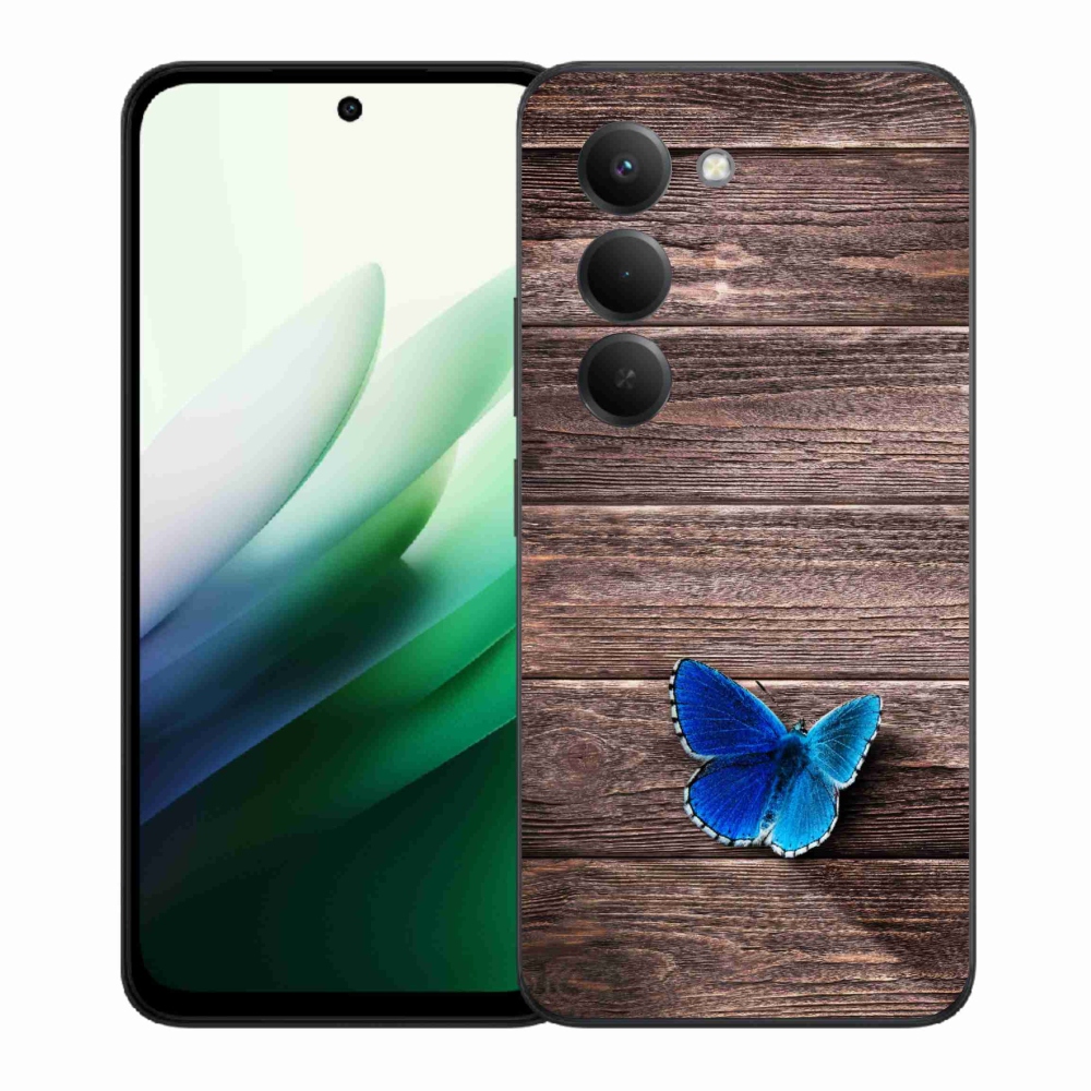 Gélový kryt mmCase na Xiaomi Redmi 15 5G - modrý motýľ 1
