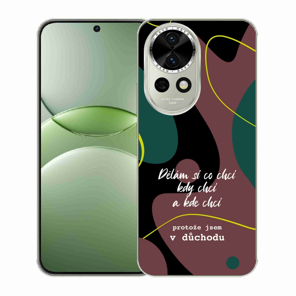 Gélový kryt mmCase na Huawei Nova 13 5G - vtipný text 10 čierne pozadie