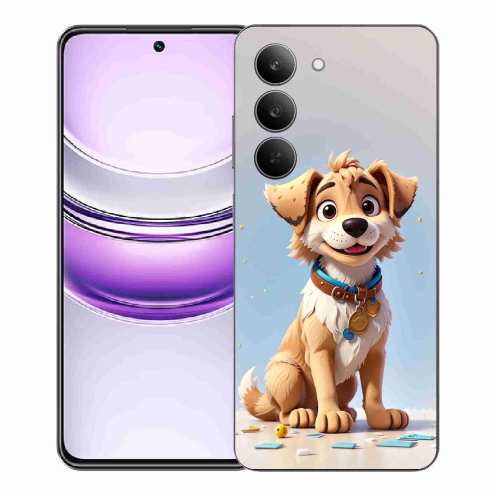 Gélový kryt mmCase na Realme 14x 5G - kreslené šteňa