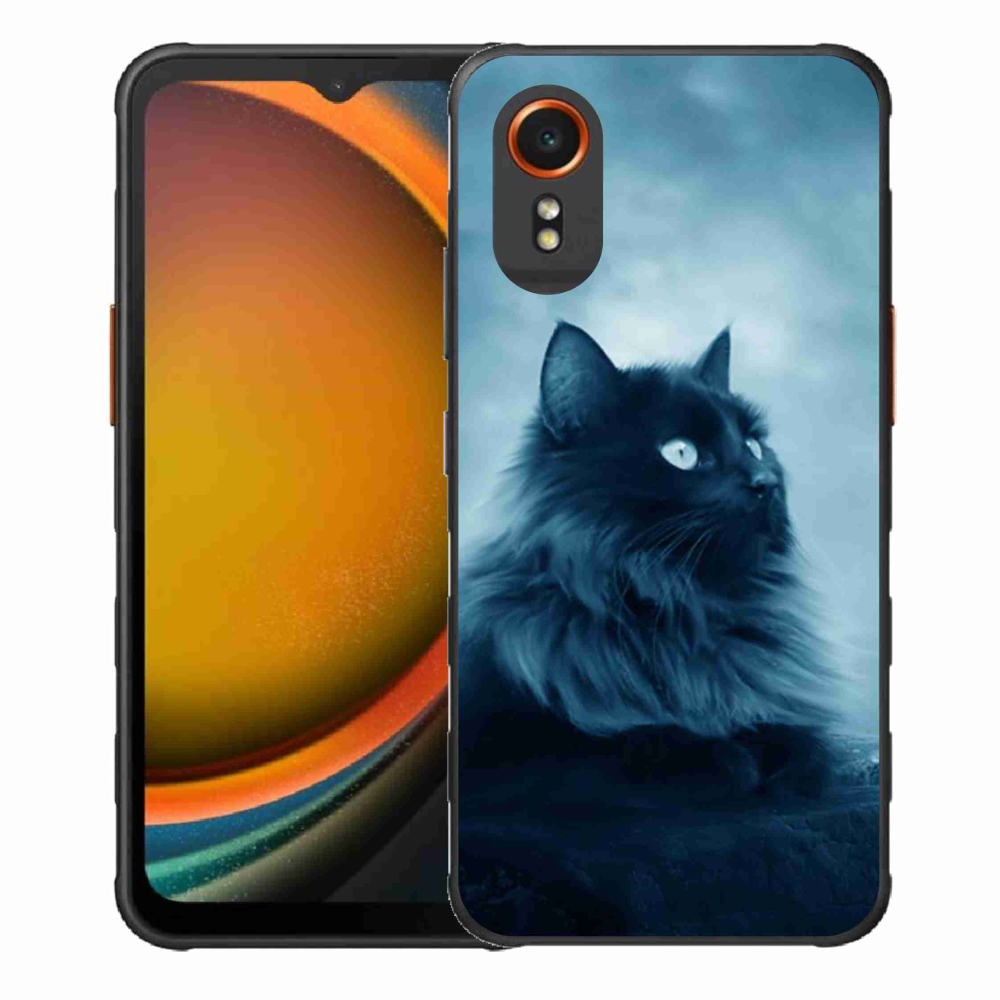 Gélový obal mmCase na Samsung Galaxy Xcover 7 - čierna mačka 1