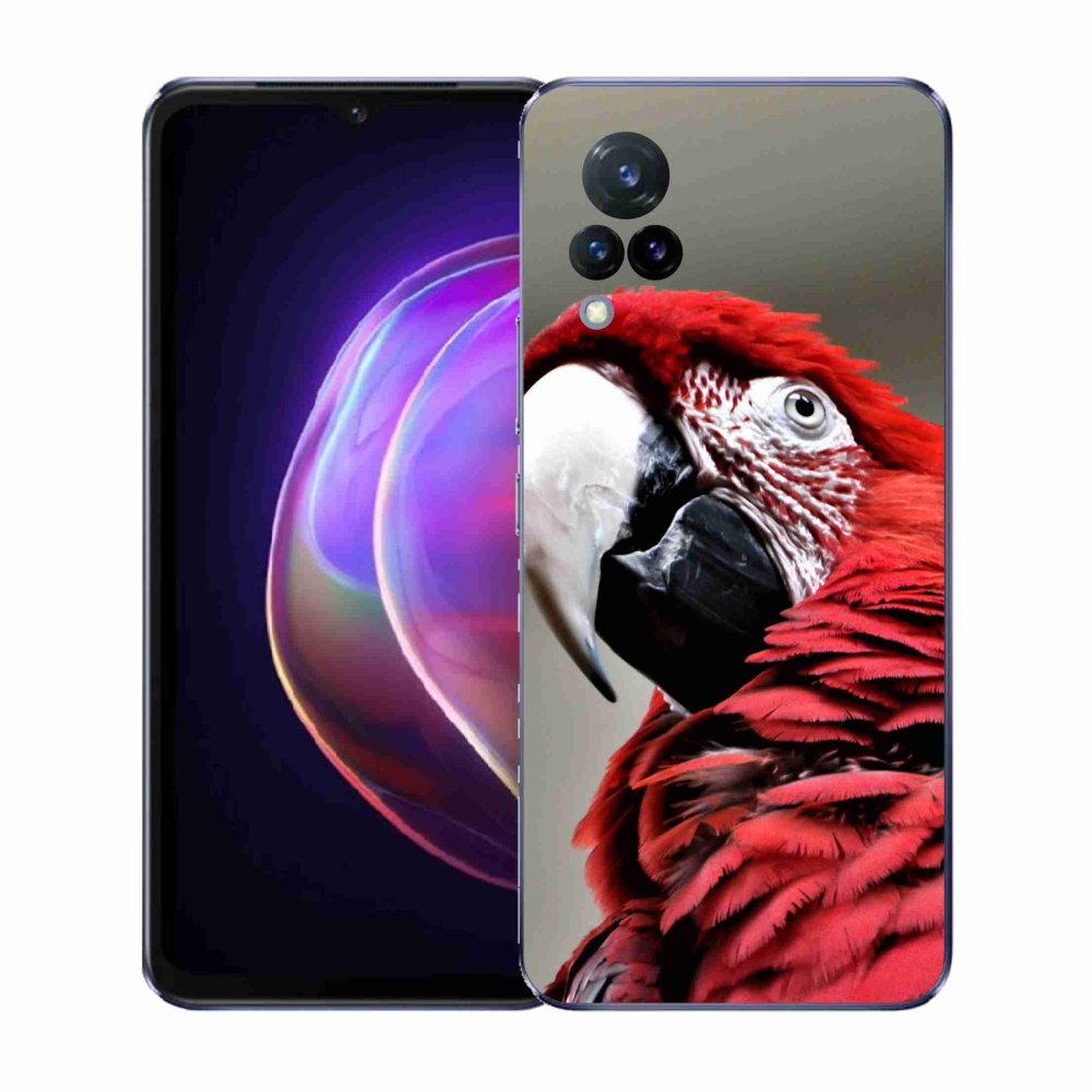 Gélový kryt mmCase na Vivo V21 4G/5G - papagáj ara červený