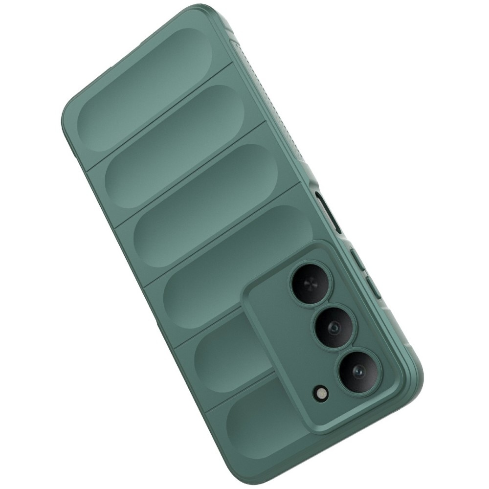 Rugg odolný gélový obal na Realme 14x 5G - zelený