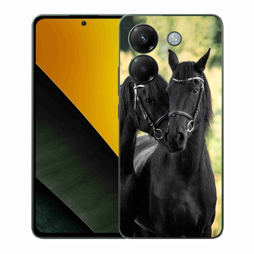 Gélový kryt mmCase na Xiaomi Poco M7 Pro 5G - dva čierne kone
