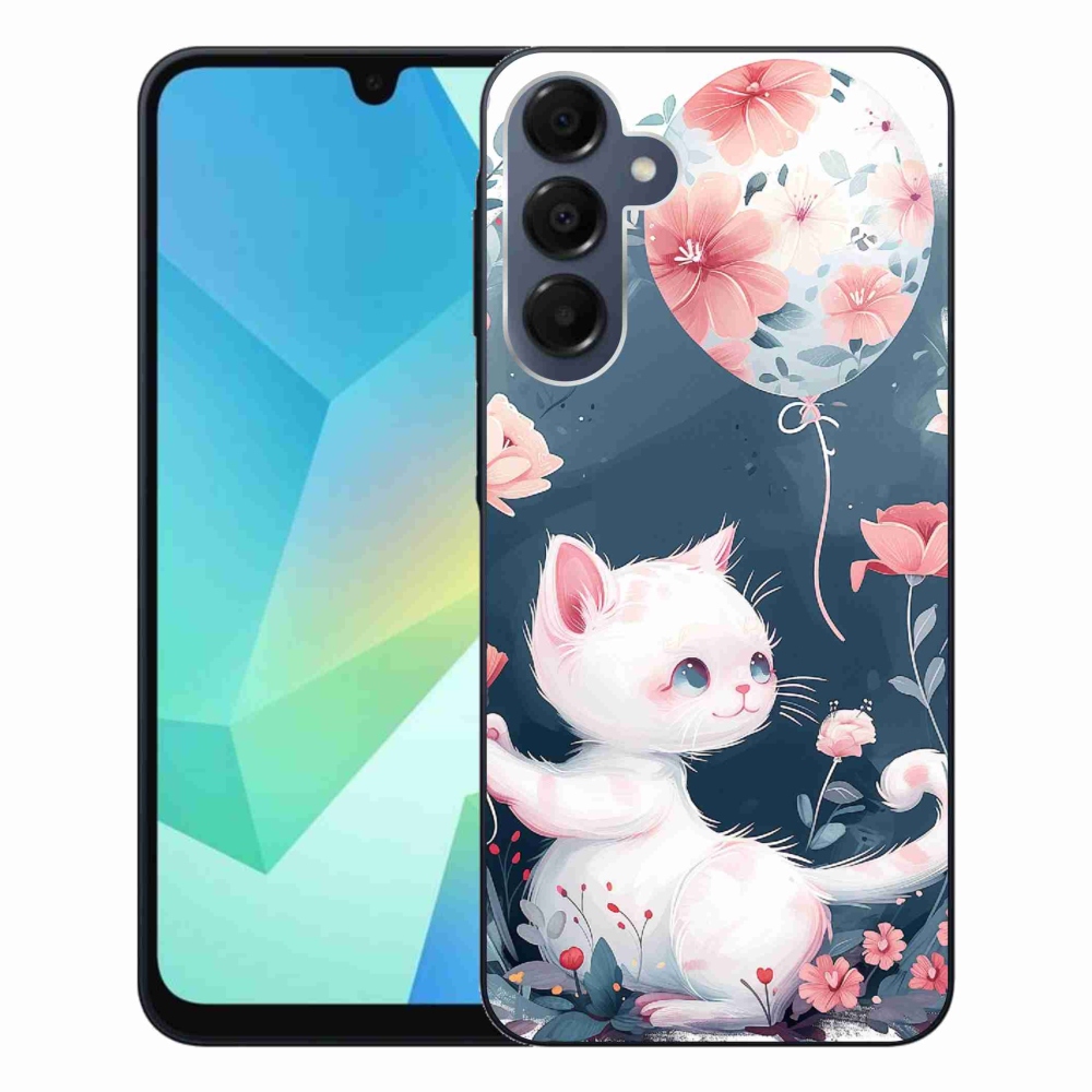 Gélový kryt mmCase na Samsung Galaxy A16 4G/5G - mačiatko s balónikom