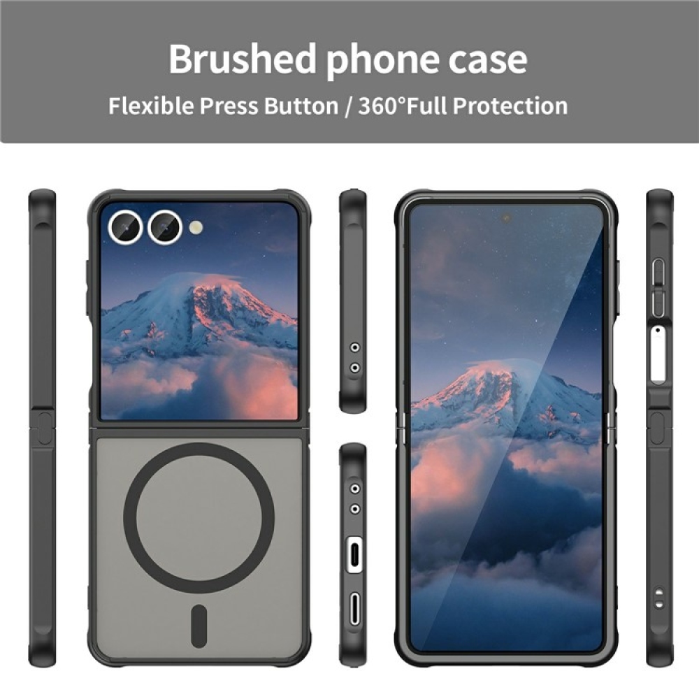 Case matný gélový obal s MagSafe na Samsung Galaxy Z Flip7 5G - čierny