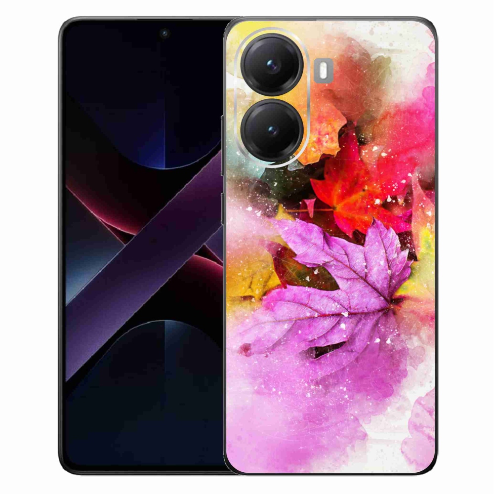 Gélový kryt mmCase na Xiaomi Poco X7 Pro 5G - farebné listy