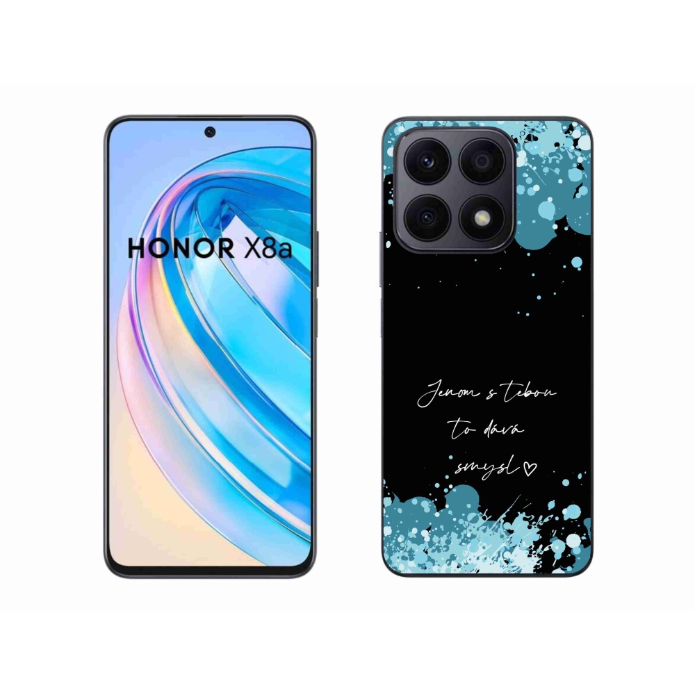 Gélový kryt mmCase na Honor X8a - zamilovaný text čierne pozadie