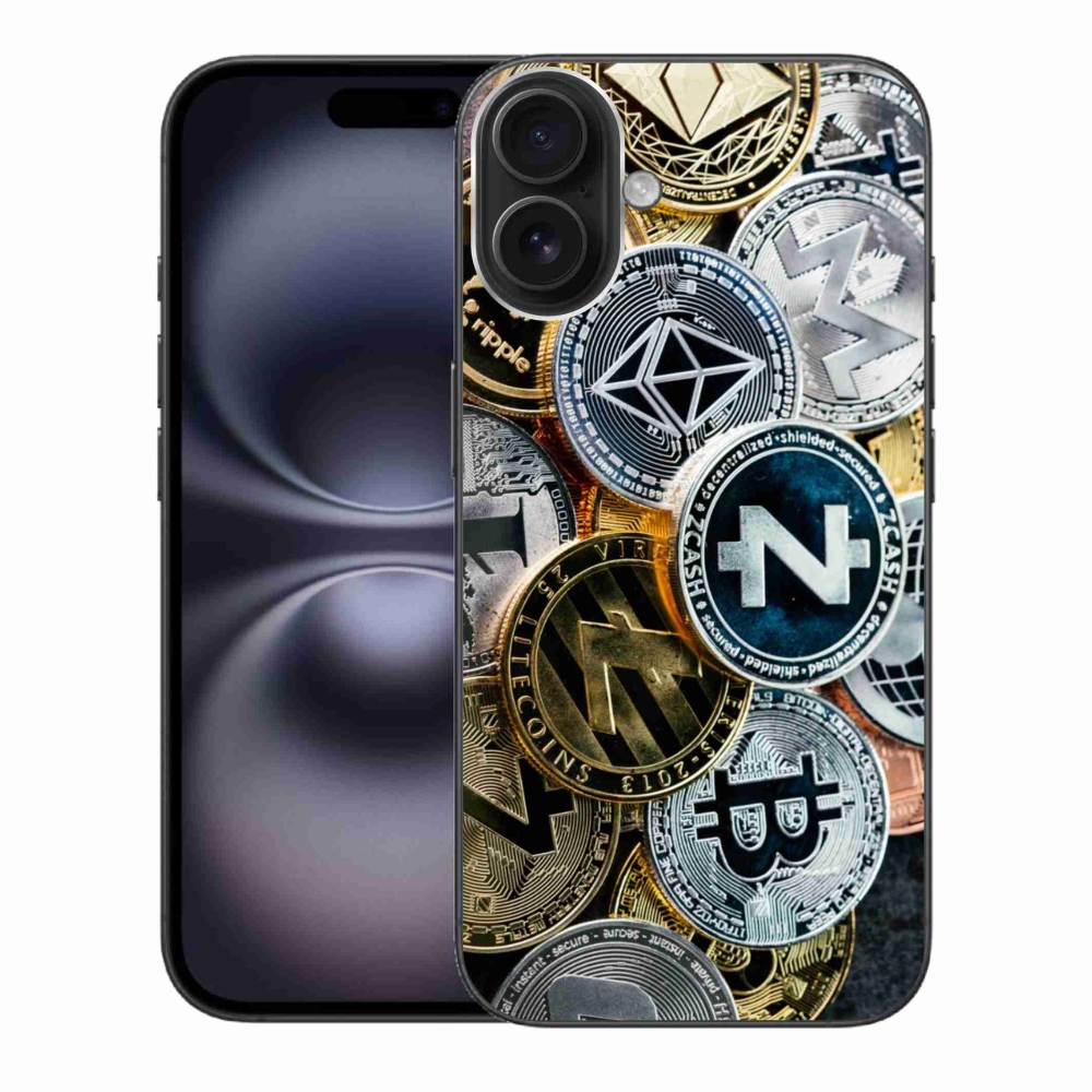 Gélový kryt mmCase na iPhone 16 Plus - kryptomeny