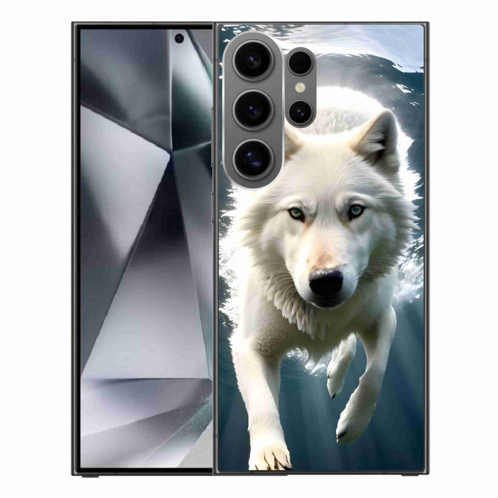 Gélový kryt mmCase na Samsung Galaxy S24 Ultra - biely vlk