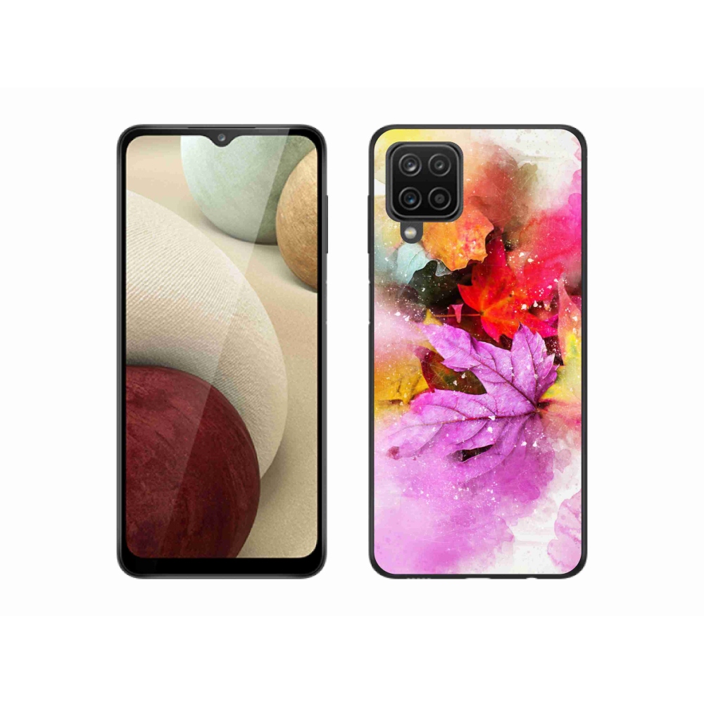 Gélový kryt mmCase na Samsung Galaxy A12 - farebné listy