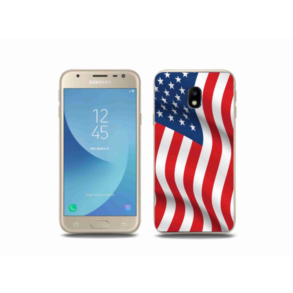 Gélový kryt mmCase na mobil Samsung Galaxy J3 (2017) - USA vlajka