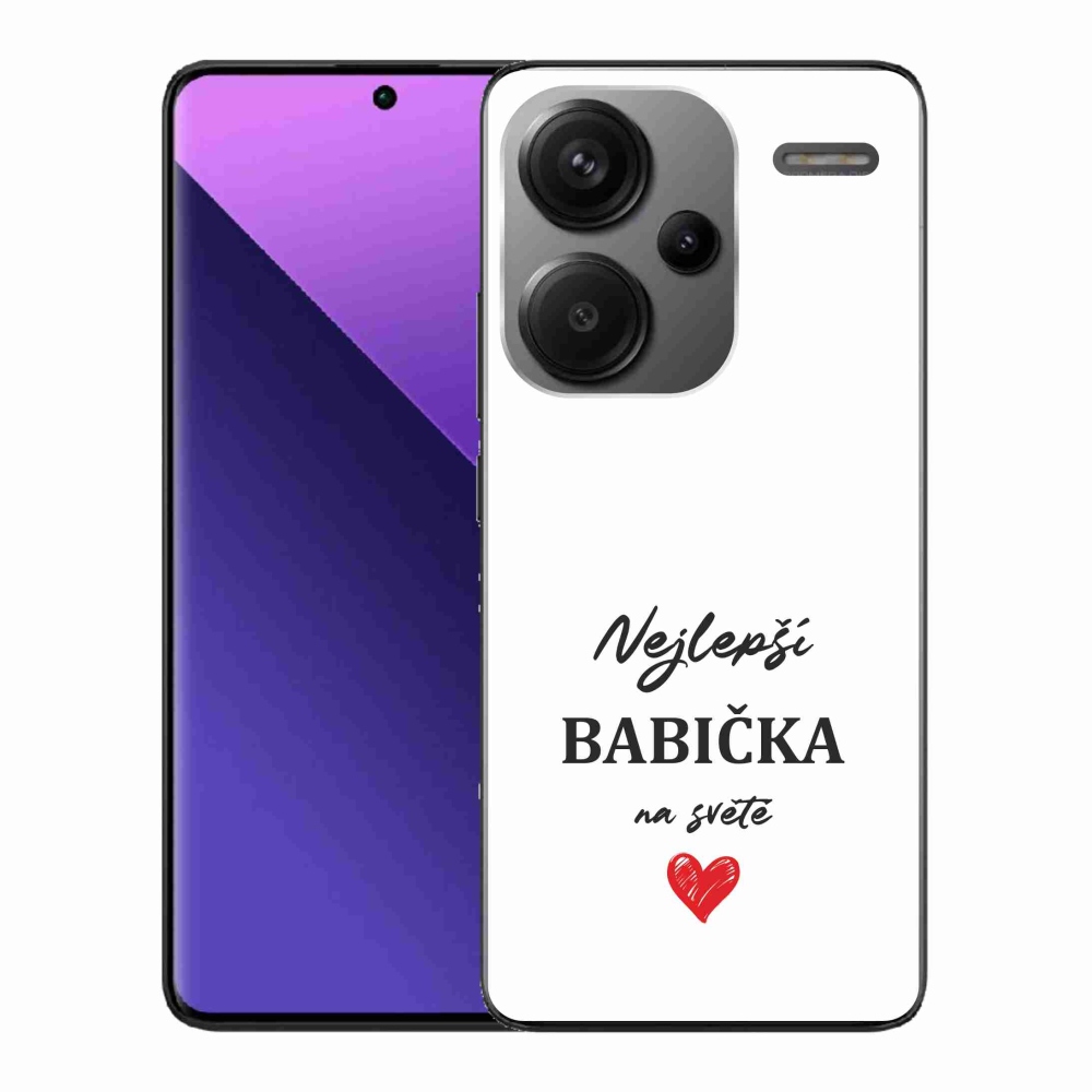 Gélový kryt mmCase na Xiaomi Redmi Note 13 Pro+ 5G - najlepšia babička 1 biele pozadie