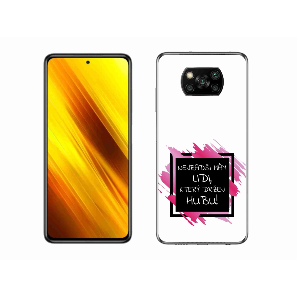 Gélový kryt mmCase na Xiaomi Poco X3 Pro - vtipný text 7 čiernobiele pozadie
