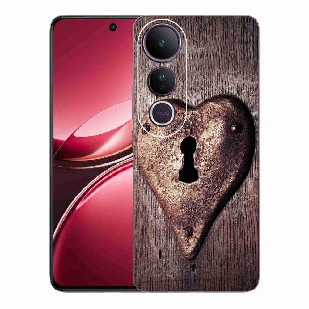 Gélový kryt mmCase na Vivo V50 Lite 4G/5G - zámok v tvare srdca