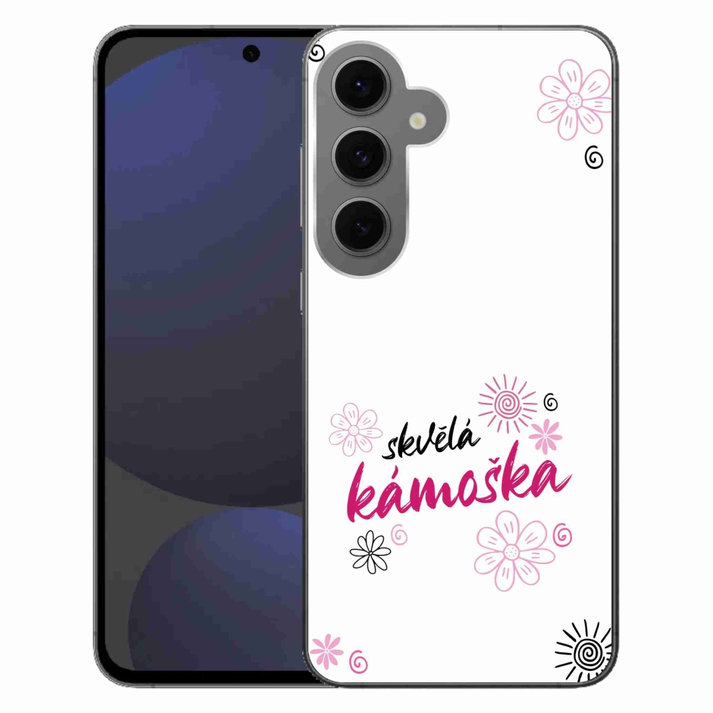 Gélový kryt mmCase na Samsung Galaxy S24 FE - skvelá kamoška biele pozadie