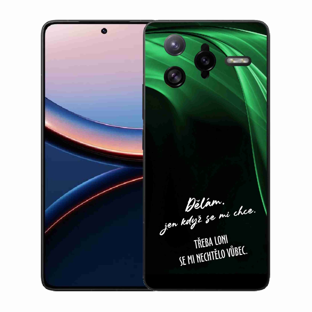 Gélový kryt mmCase na Xiaomi Poco F7 Ultra - vtipný text 12 čierne pozadie