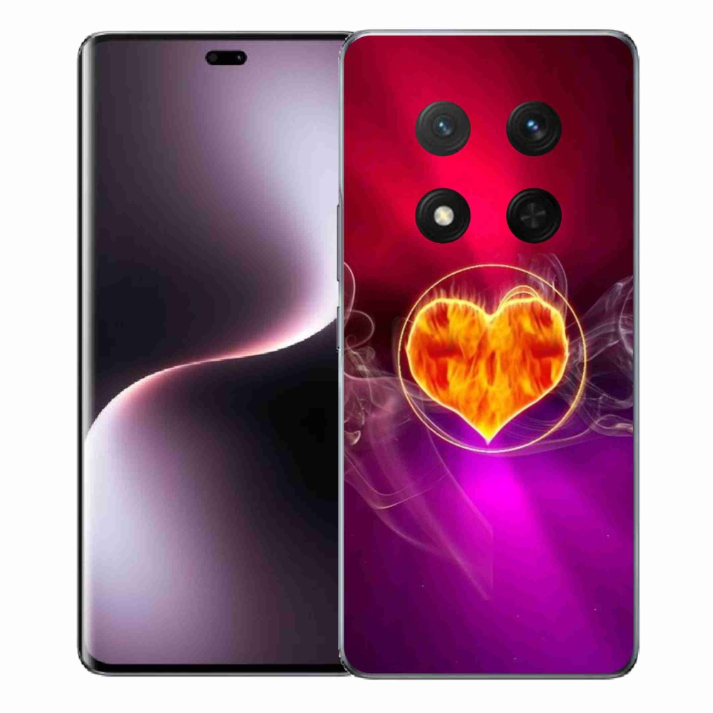 Gélový kryt mmCase na Honor Magic 7 Lite 5G - ohnivé srdce