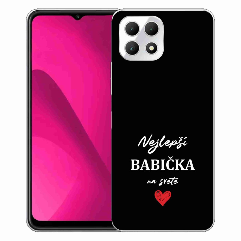 Gélový kryt mmCase na T-Mobile T Phone 2 - najlepšia babička 1 čierne pozadie
