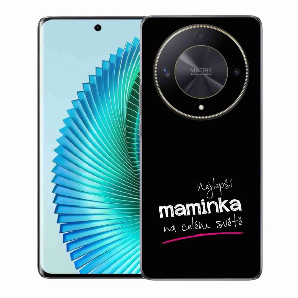 Gélový kryt mmCase na Honor Magic 6 Lite 5G - najlepšia mamička 4 čierne pozadie