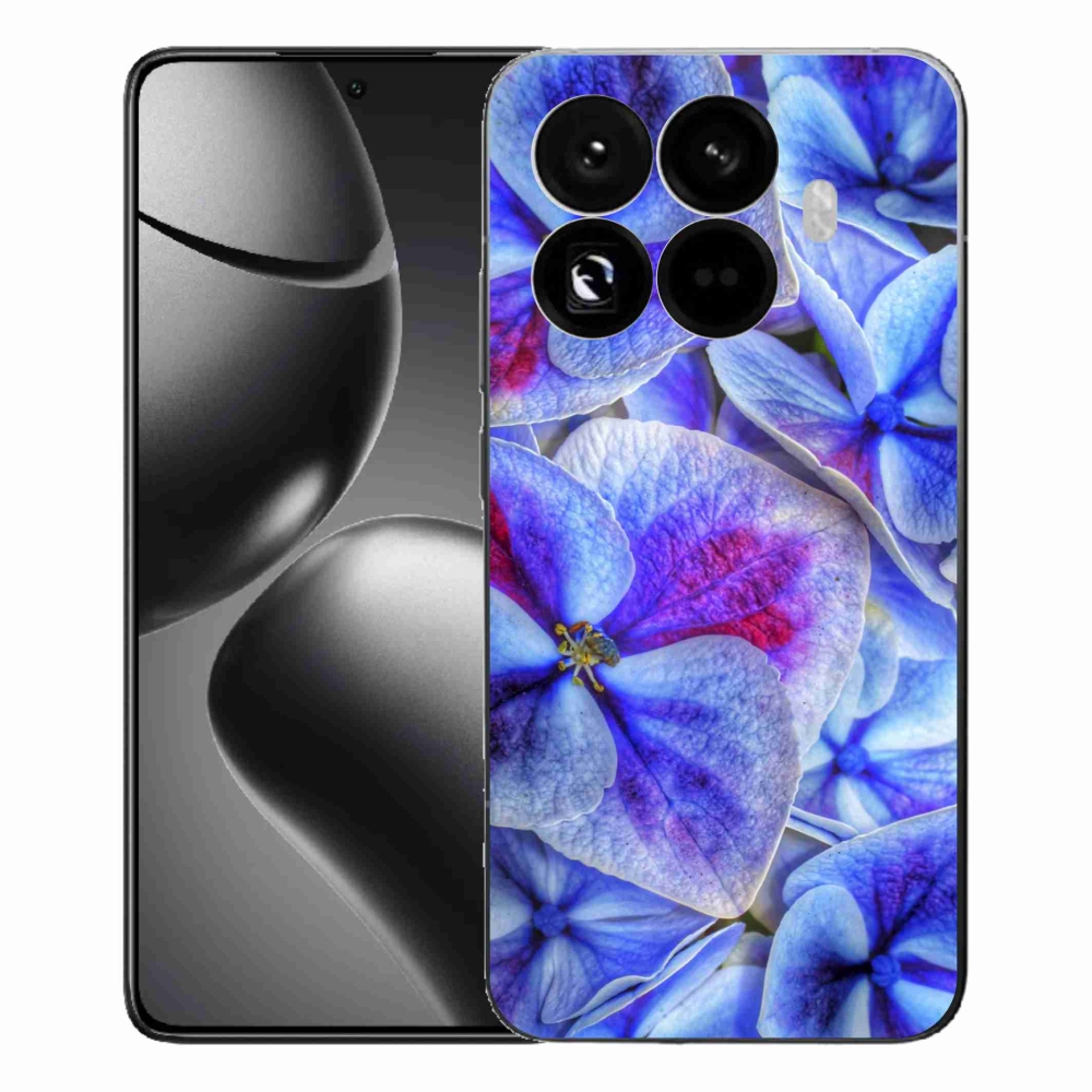Gélový kryt mmCase na Xiaomi 15T Pro - modré kvety 1