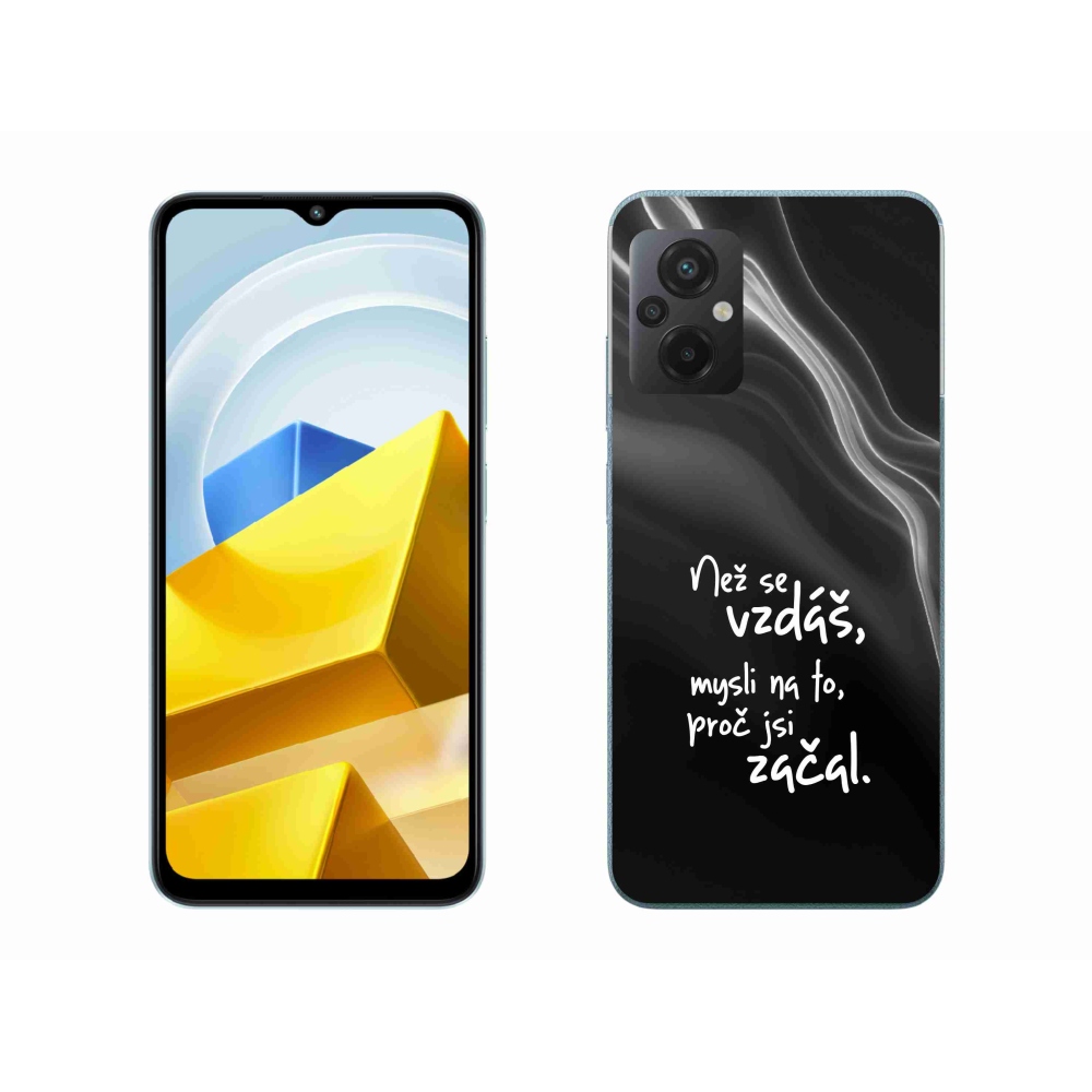 Gélový kryt mmCase na Xiaomi Poco M5 4G - citát 2 čierne pozadie