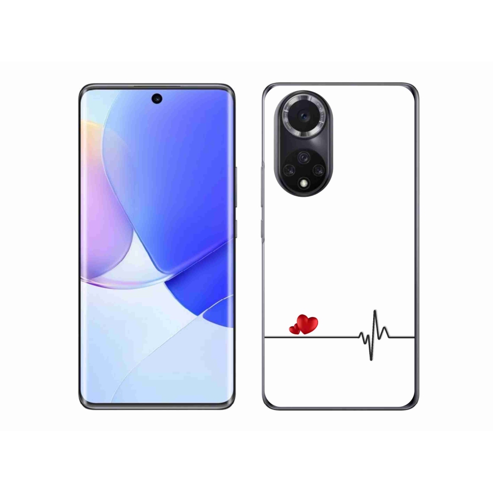 Gélový kryt mmCase na Honor 50 - srdce a tep biele pozadie