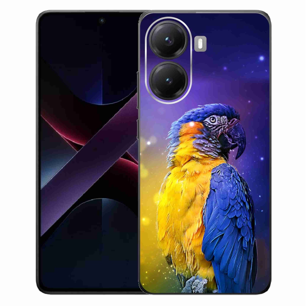 Gélový kryt mmCase na Xiaomi Poco X7 Pro 5G - papagáj ara 1
