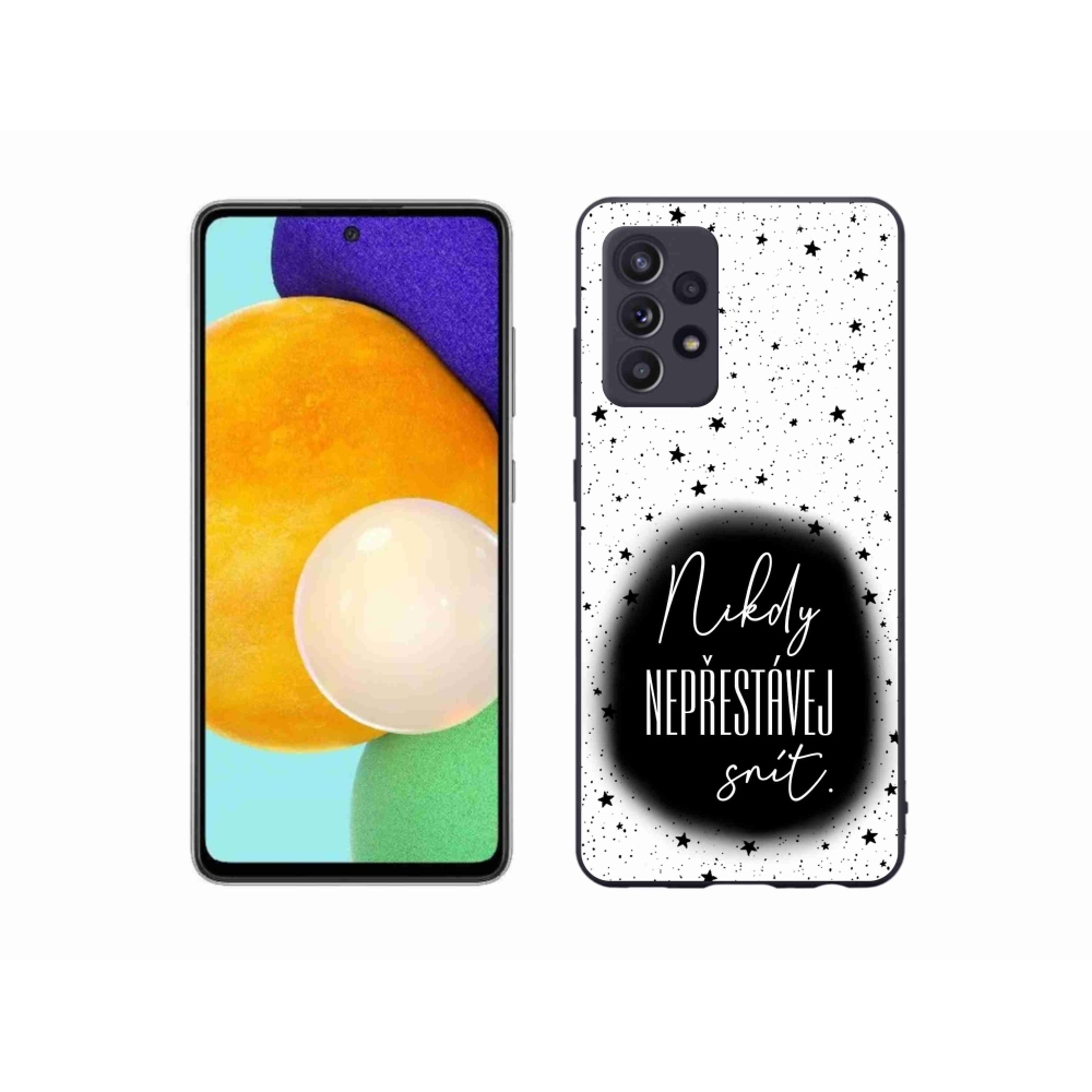 Gélový kryt mmCase na Samsung Galaxy A52/A52 5G - citát 1 čiernobiele pozadie
