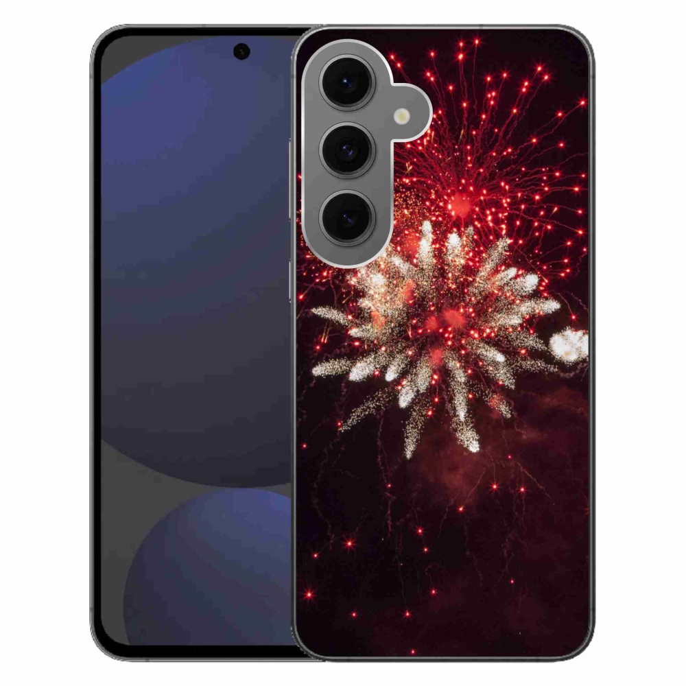 Gélový kryt mmCase na Samsung Galaxy S24 FE - ohňostroj