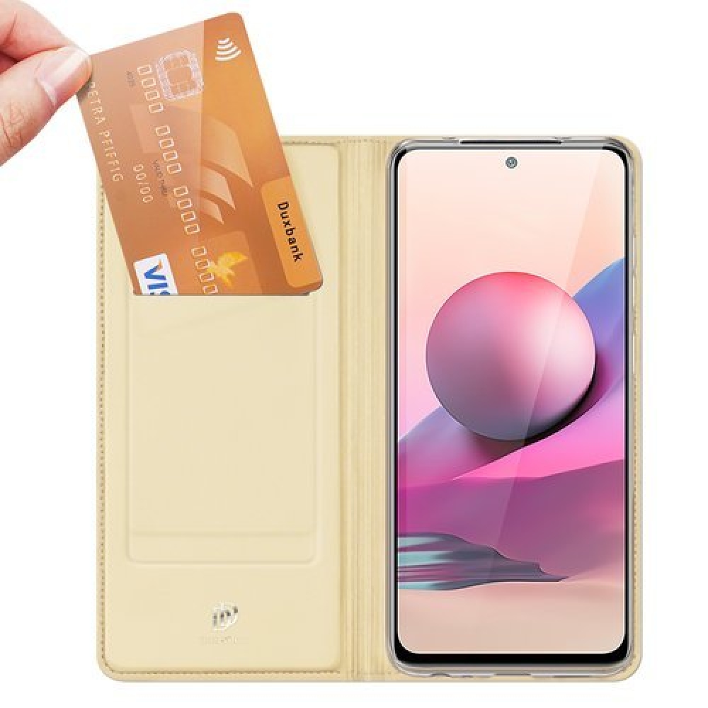 DUX knižkové púzdro na Xiaomi Redmi Note 10 4G/Redmi Note 10S/Poco M5s - zlaté