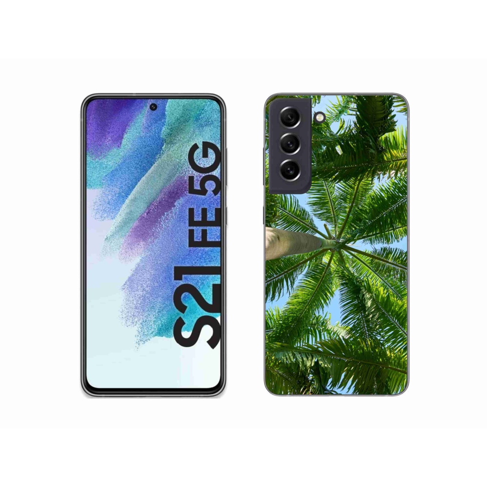 Gélový kryt mmCase na Samsung Galaxy S21 FE 5G - palmy