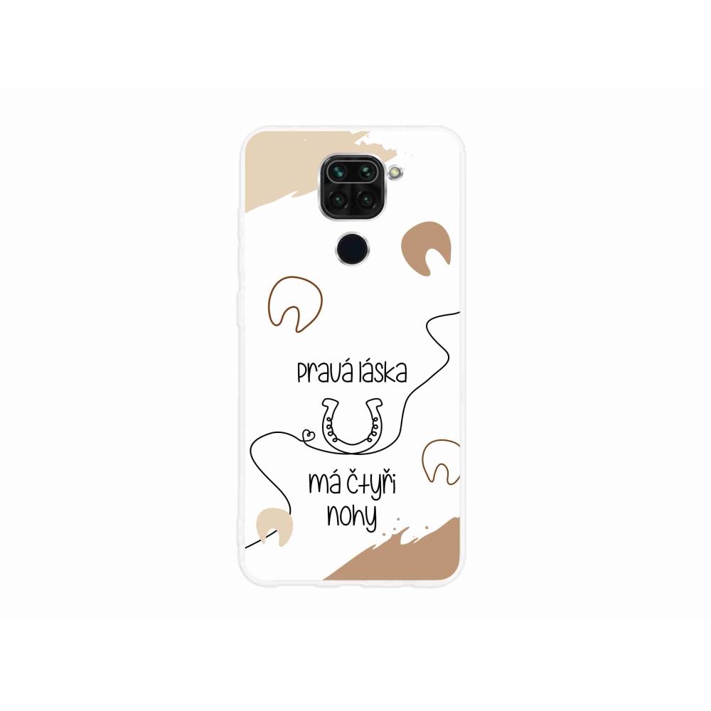 Gélový kryt mmCase na Xiaomi Redmi Note 9 - konský motív biele pozadie