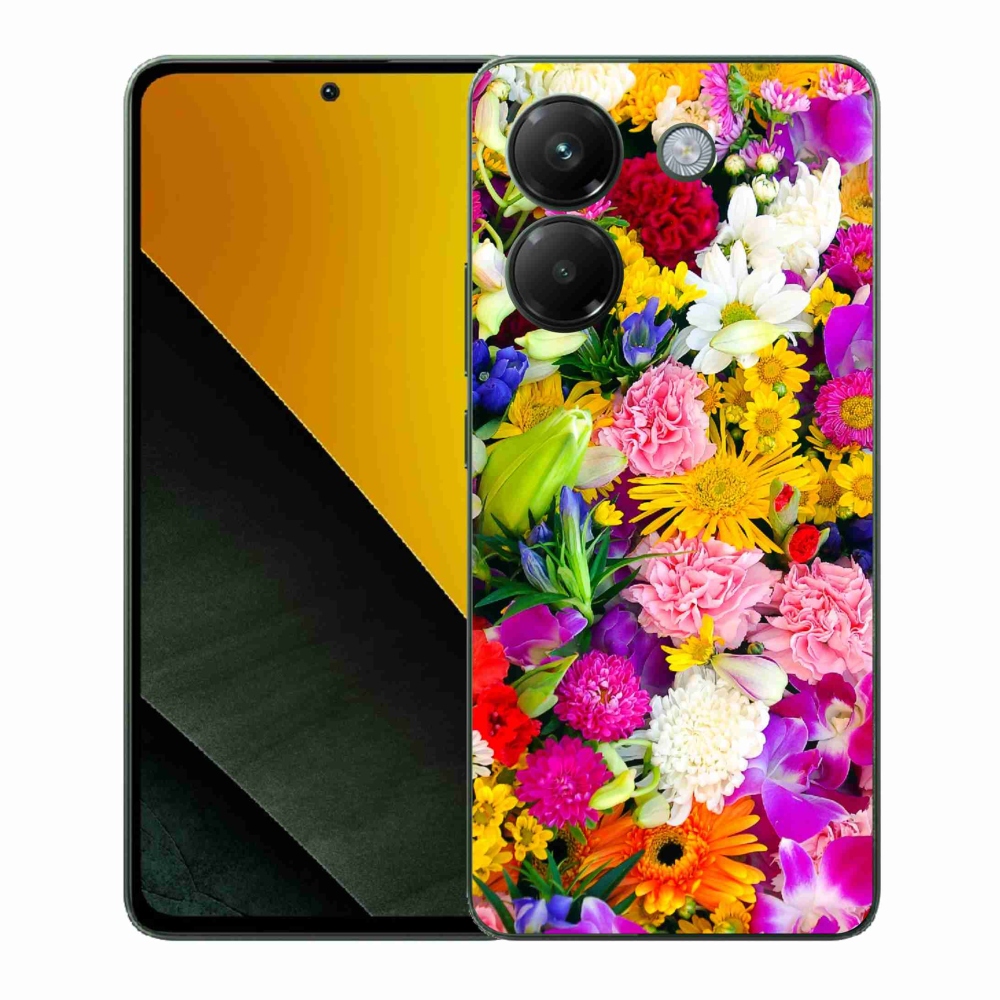 Gélový kryt mmCase na Xiaomi Poco M7 Pro 5G - kvety 12