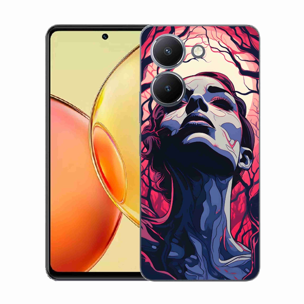 Gélový kryt mmCase na Vivo Y36 - abstraktná tvár